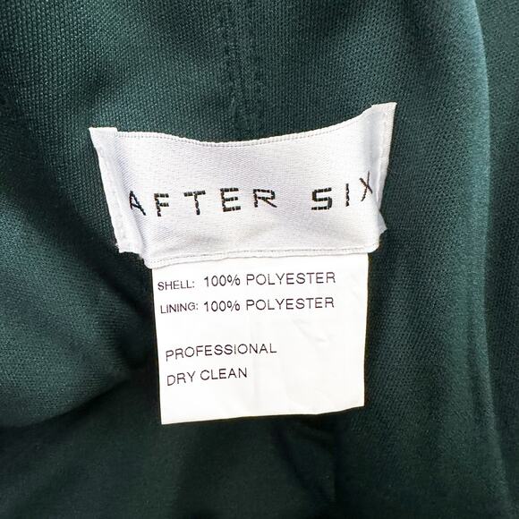 After Six 1566 Strapless High Slit Chiffon Bridesmaid Dress Evergreen Size 4 NWT - Picture 10 of 13